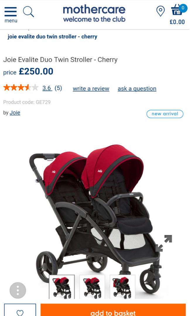 Joie evalite cherry duo pushchair outlet