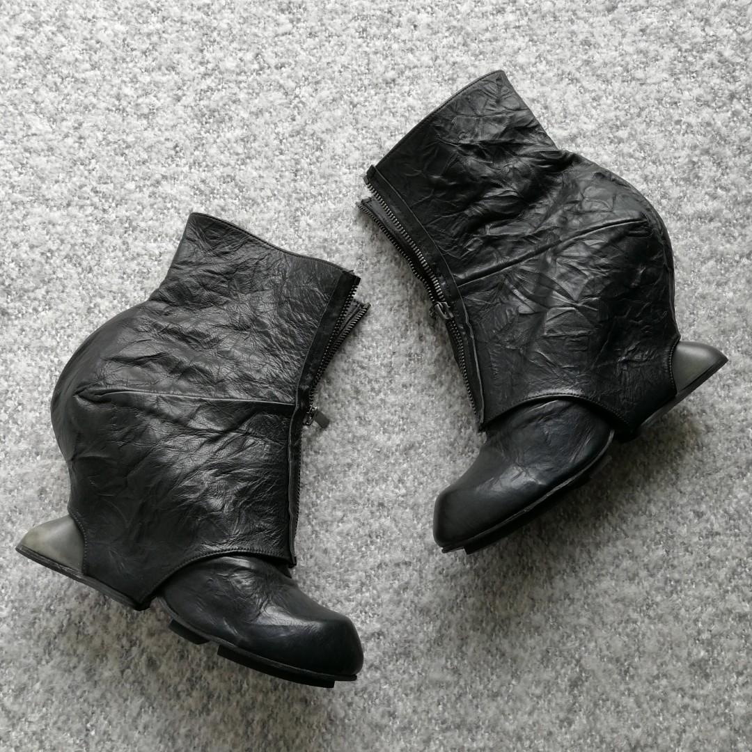 black leather booties sale