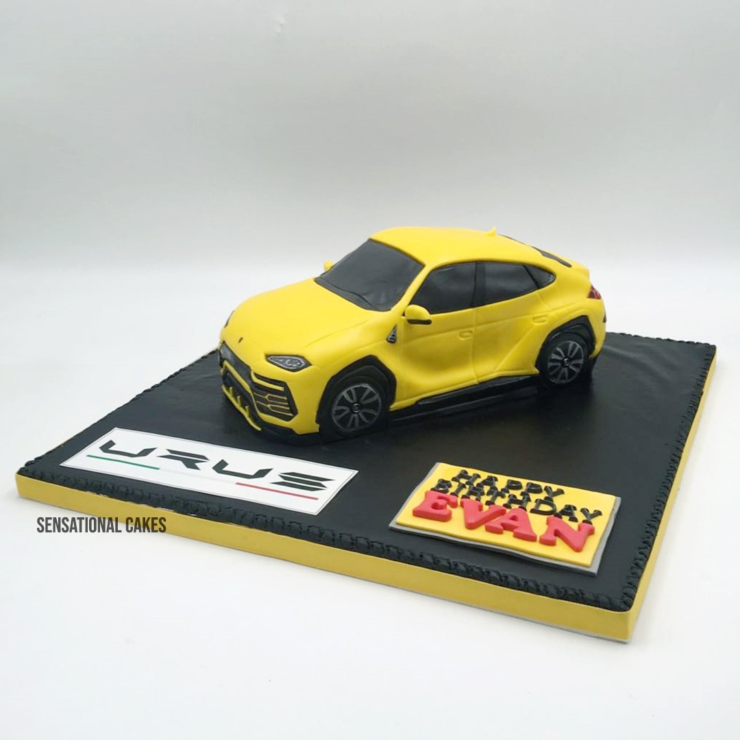 Luxury Yellow Car 3d Sculpture Theme Cake Singaporecake Carcake