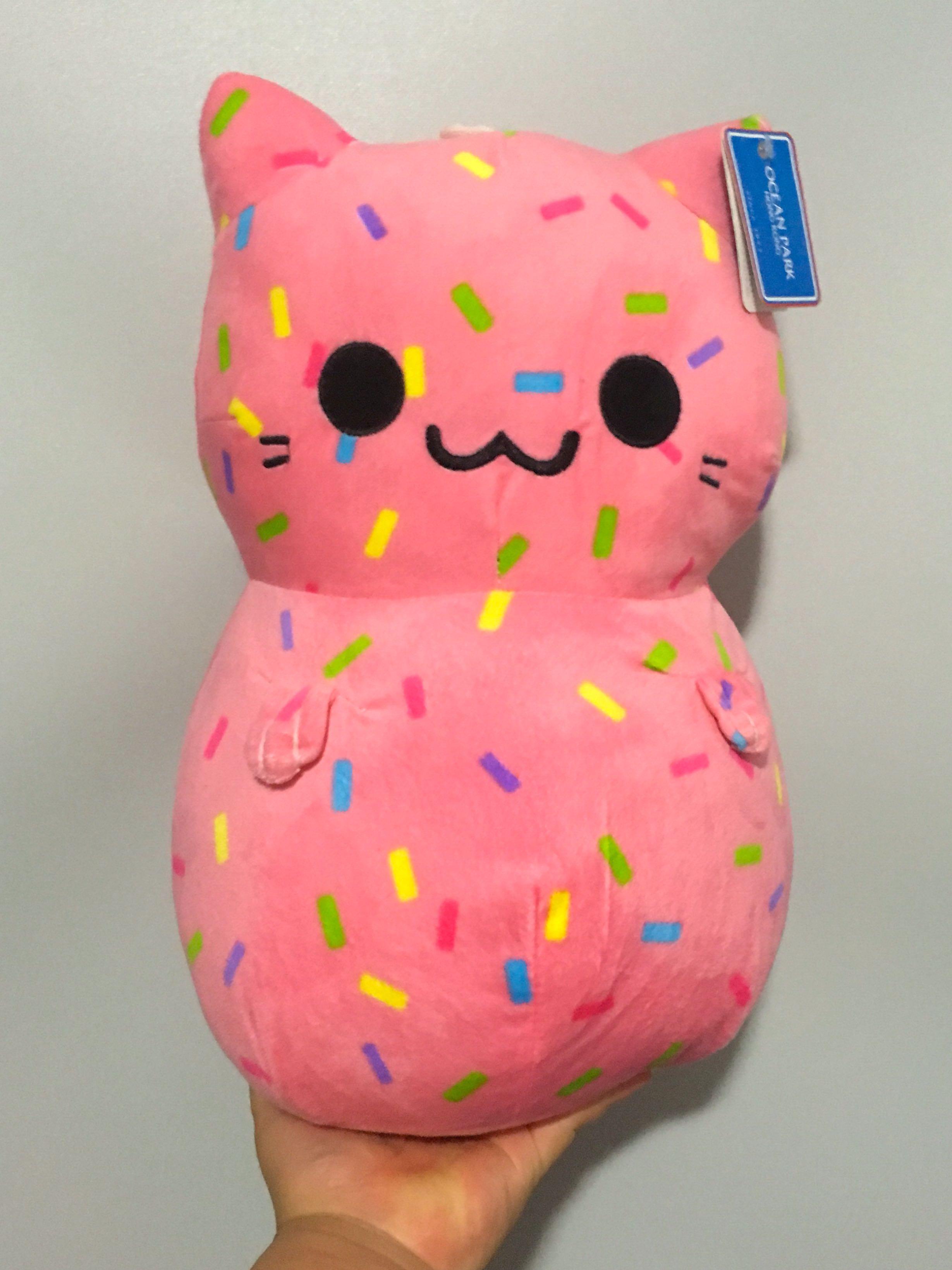 pic Donut Cat Stuffed Animal new unused cute pink donut cat stuffed plush toy from ocean park hong kong price negotiable