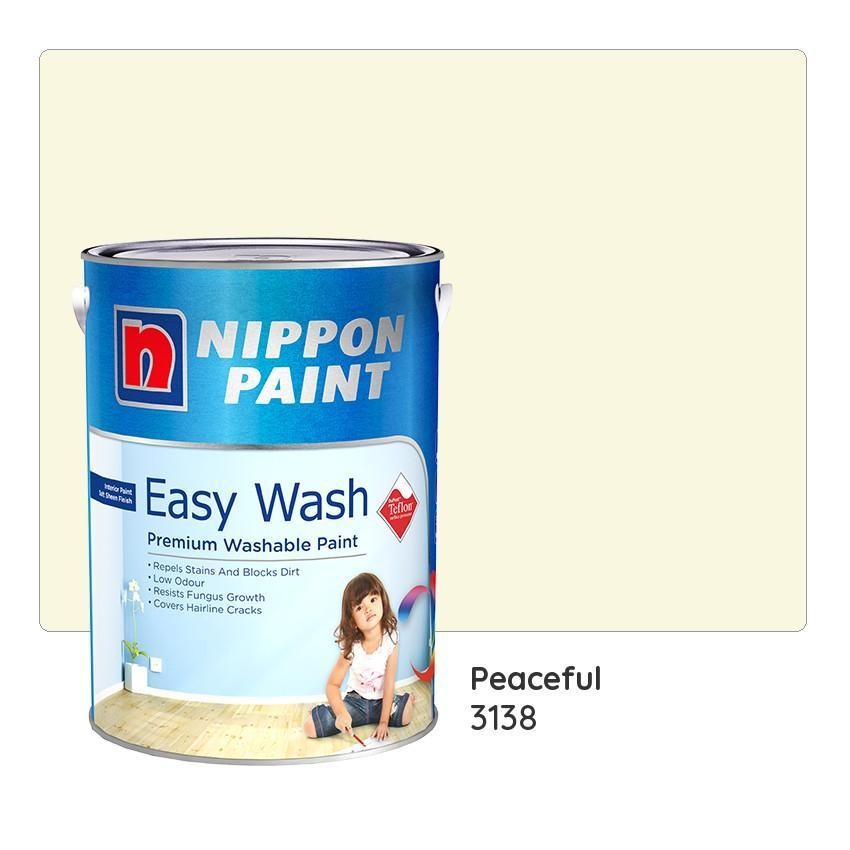 Nippon Paint EasyWash Peaceful (3138) 5L, Furniture & Home Living