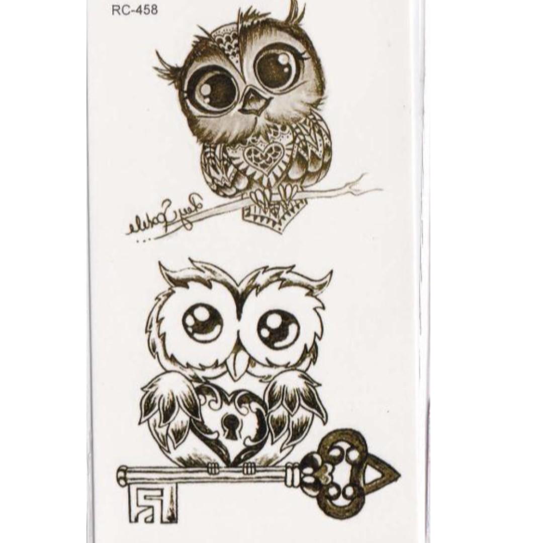 Owl Temporary Tattoo, Hobbies &amp; Toys, Stationery &amp; Craft, Craft ...