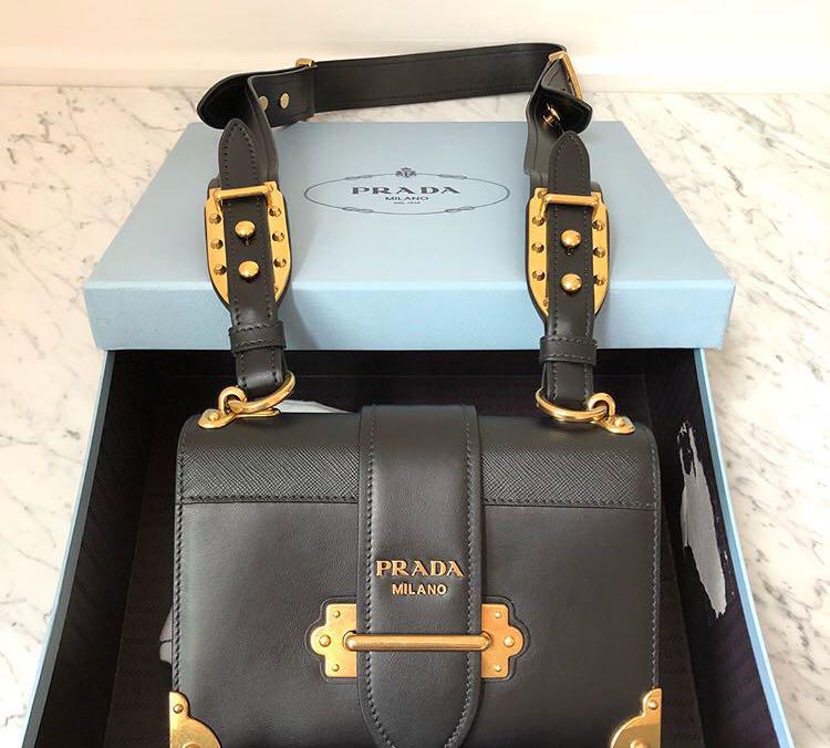 Used prada sale cahier bag