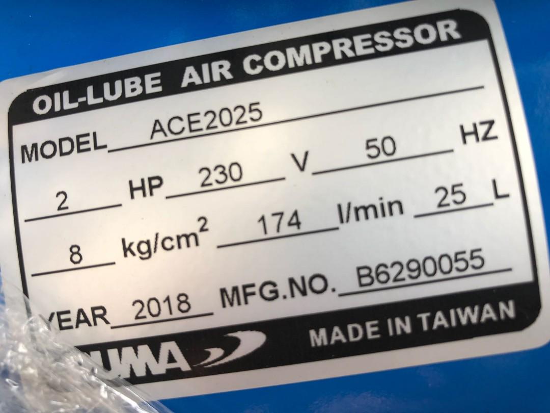 PUMA Air Compressor 2HP With MOM Certification Everything Else on