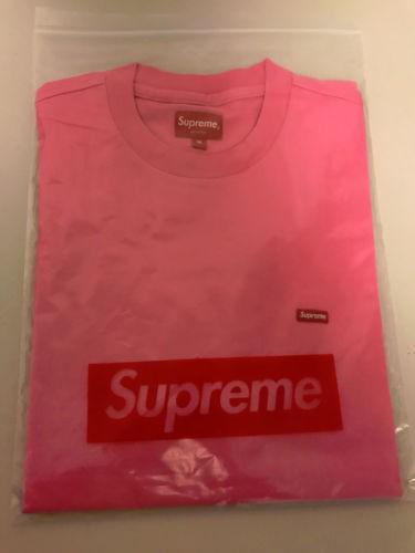 supreme pink box logo t shirt