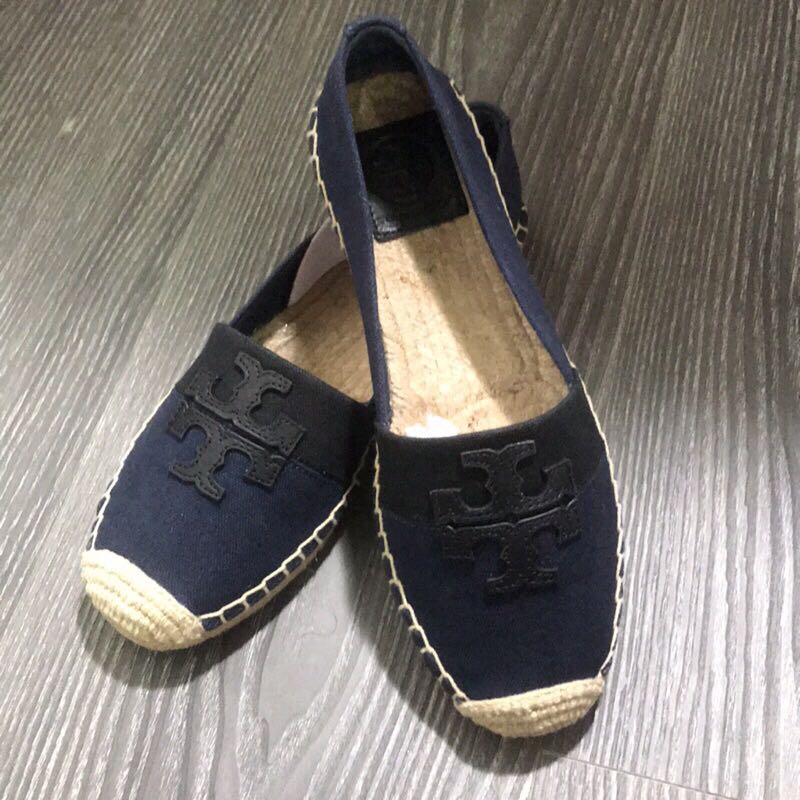 Tory Burch 帆布logo編織懶人鞋平底鞋草編鞋 她的時尚 鞋子在旋轉拍賣