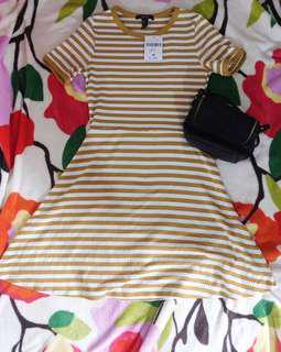 Forever 21 yellow stripes dress