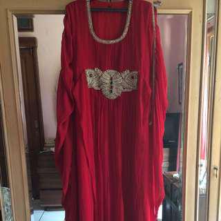 Long kaftan merahh