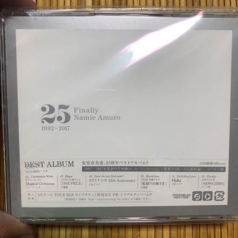 安室奈美惠日版Finally 3CD+Blu-ray, 興趣及遊戲, 收藏品及紀念品