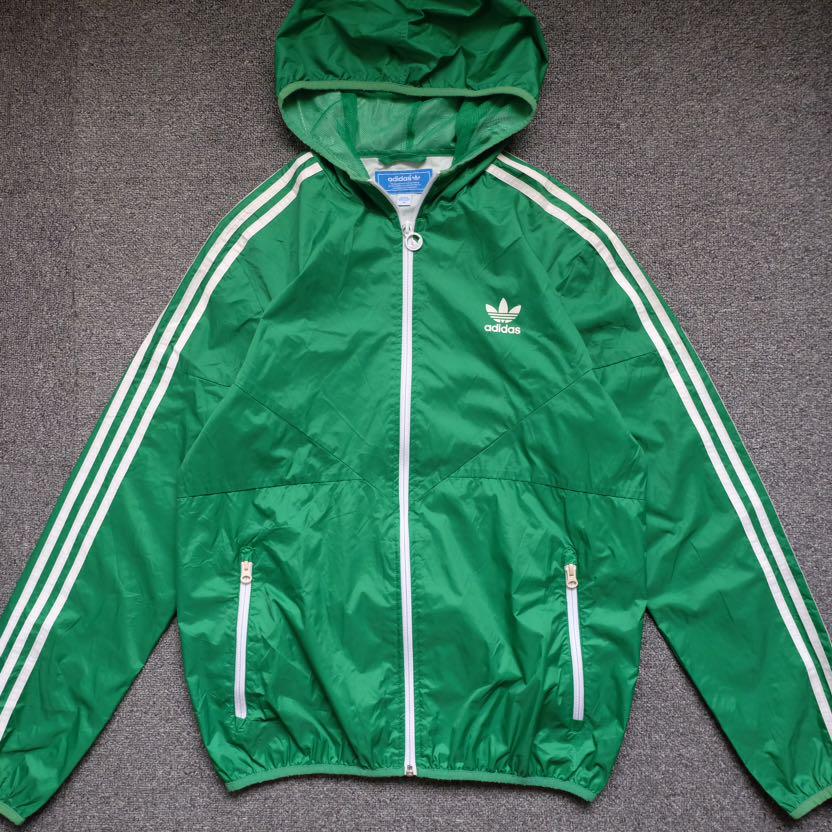 Adidas green track jacket (nylon), Men 