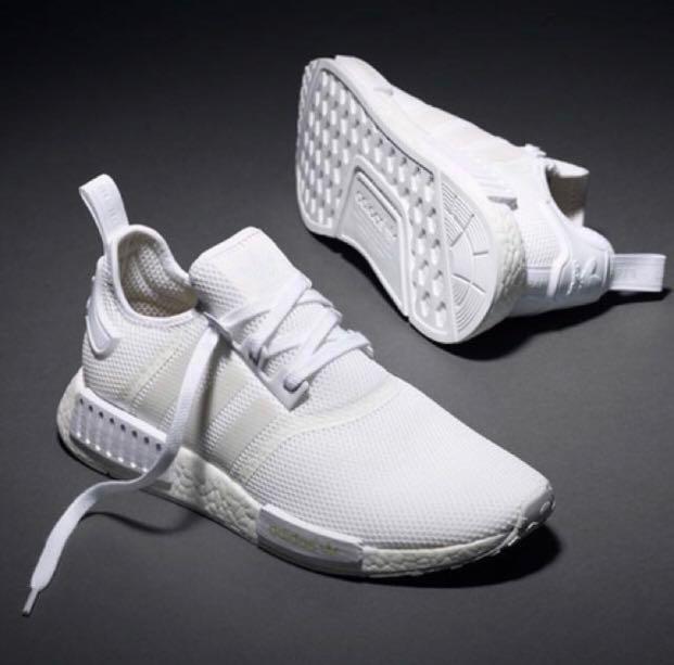 nmd r1 all white mens