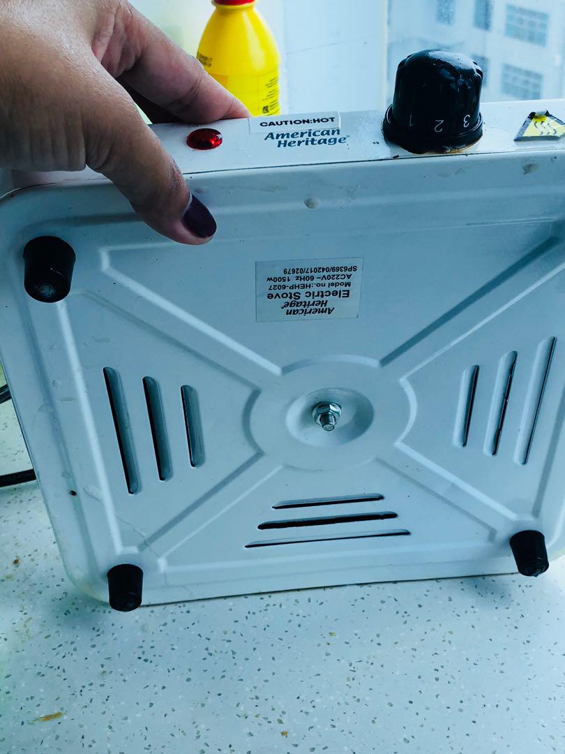 American Heritage Hot Plate Electric Stove, Furniture & Home Living