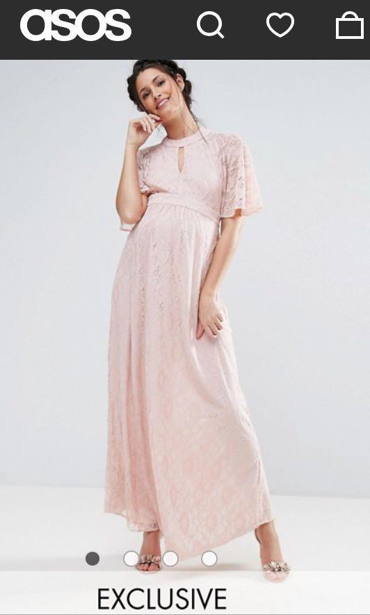 asos peach maxi dress