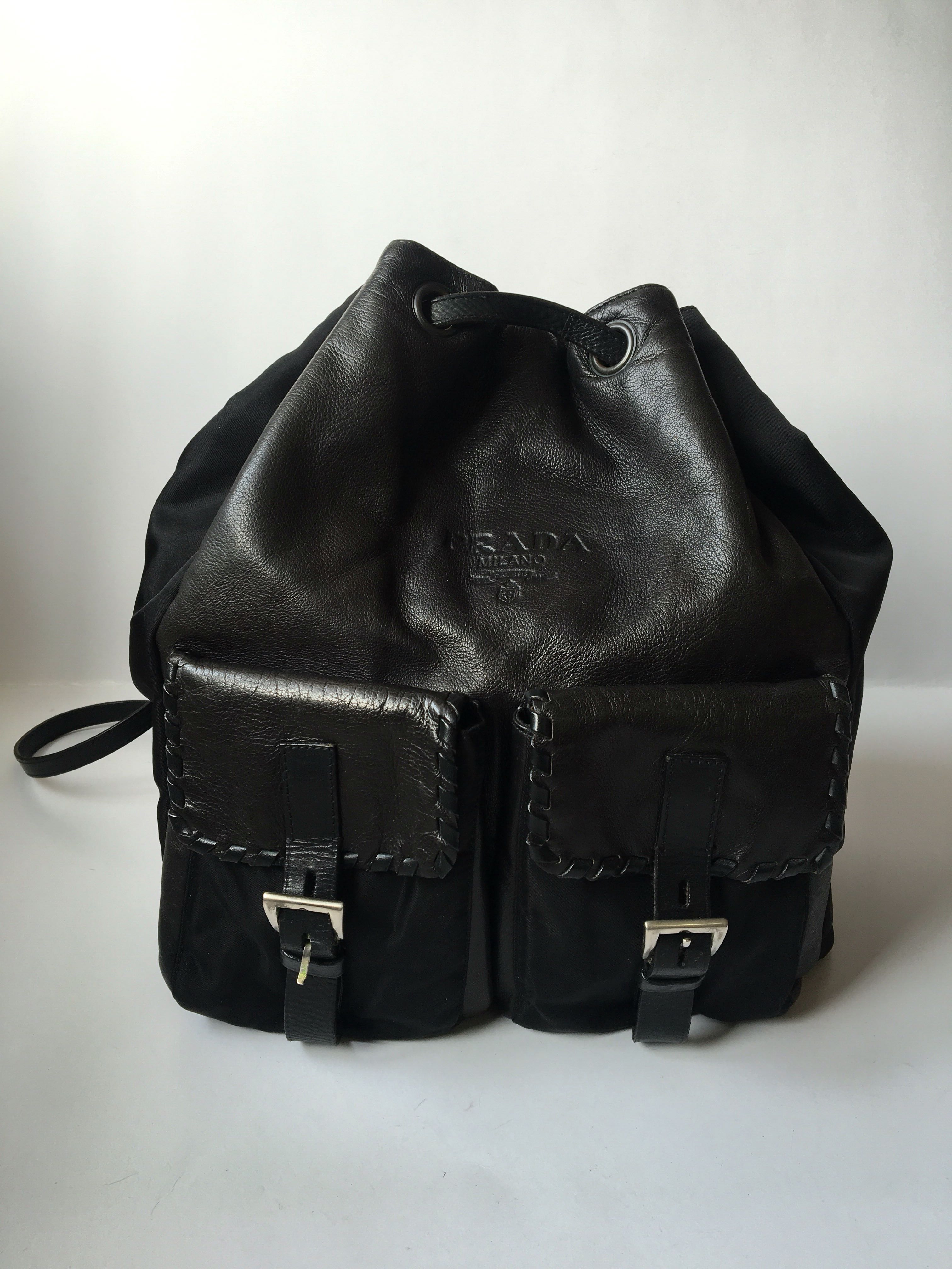 Authentic Prada Vintage Leather Backpack, Luxury, Bags & Wallets on  Carousell