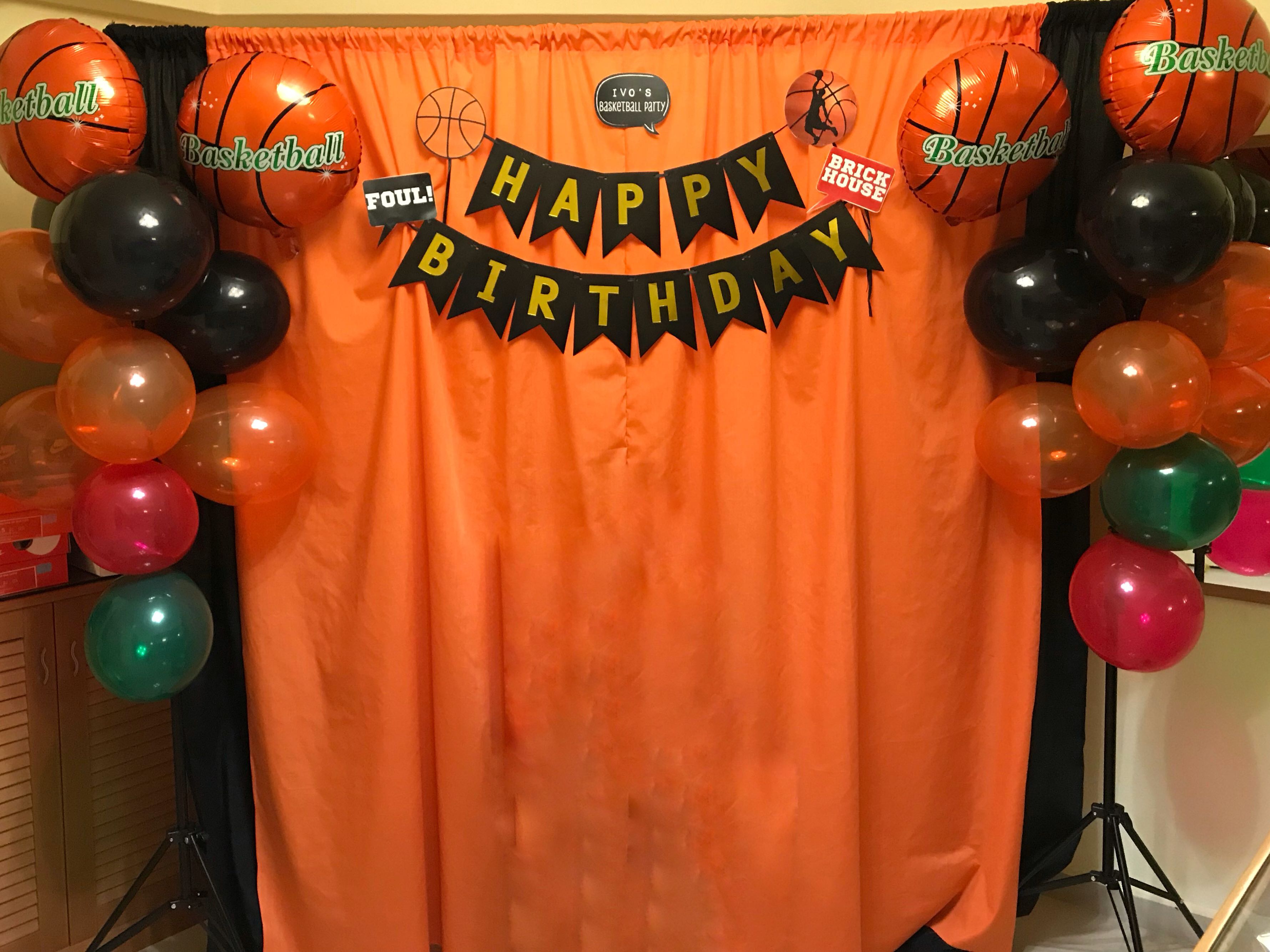 Basketball Theme Party Decoration Backdrop And Curtain Design