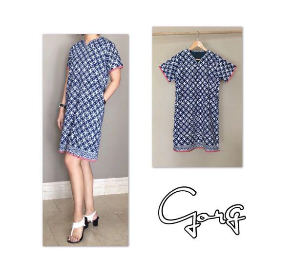 batik shift dress