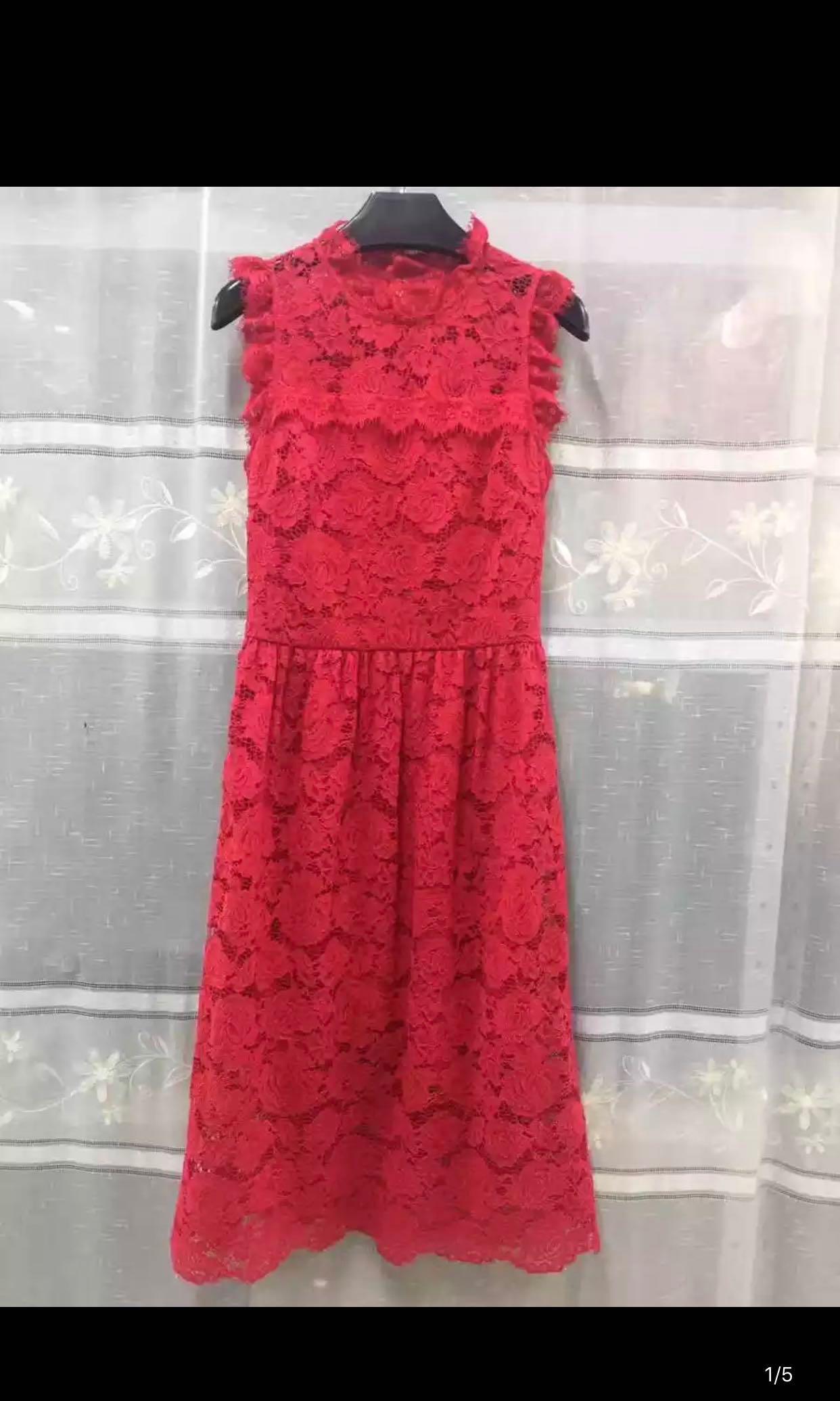 BNWT Authentic Kate Spade Red Lace Dress Women s Fashion Muslimah Fashion Dresses on Carousell