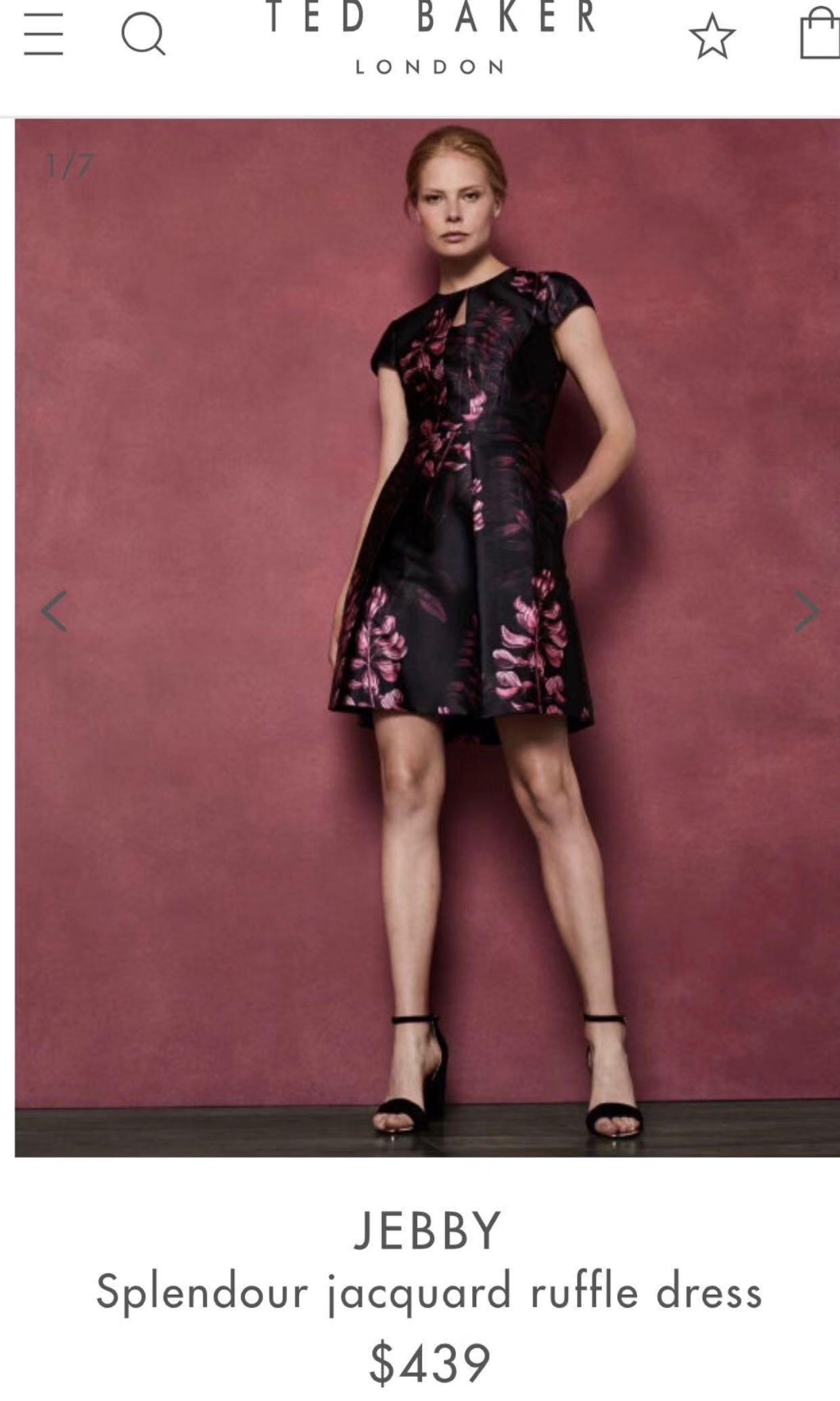 BNWT Authentic Ted Baker Jacquard Dress