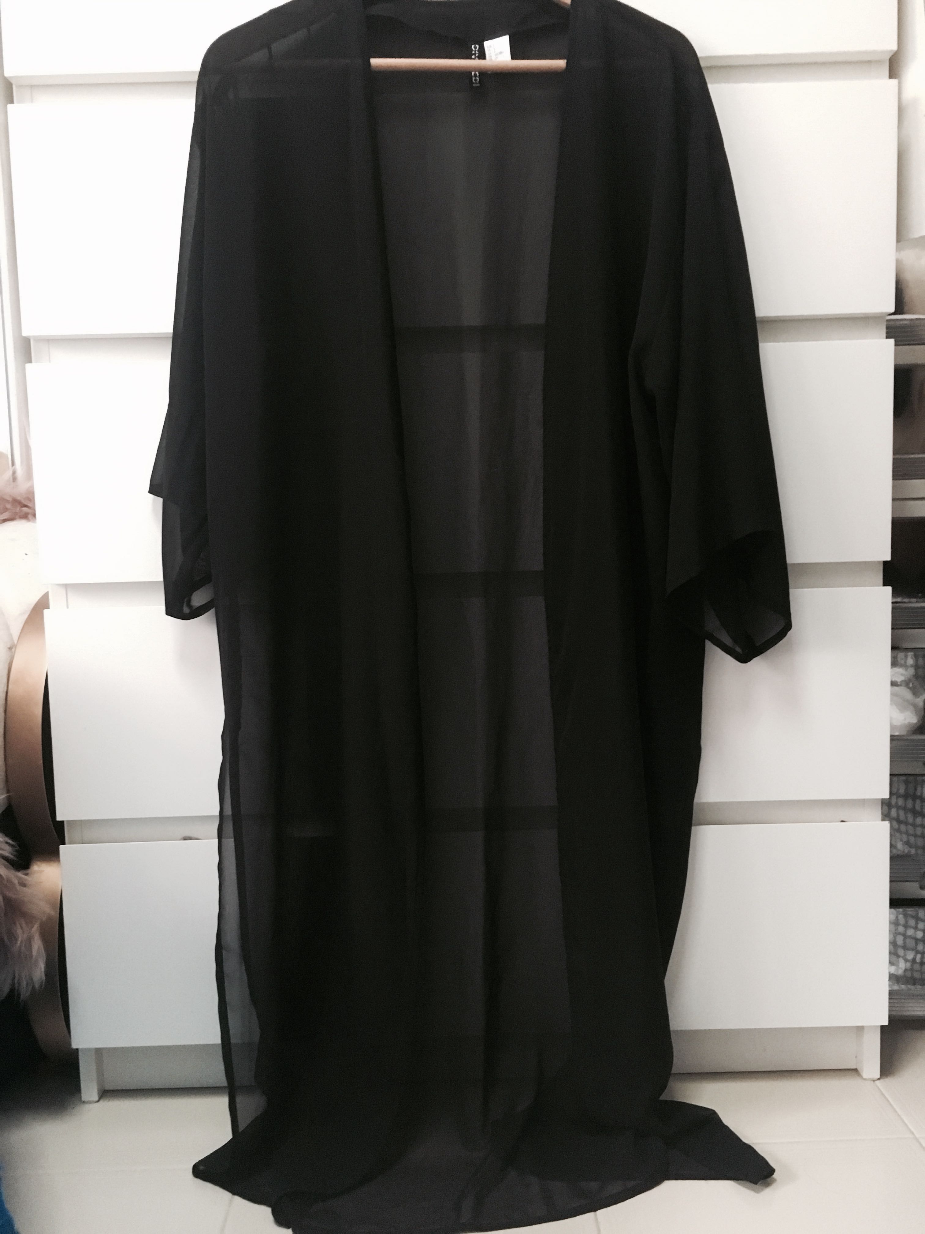 Chiffon Long outer wear (Swimming suit throw over, or at the beach, resort,  or just as a statement piece), Women's Fashion, Tops, Other Tops on  Carousell