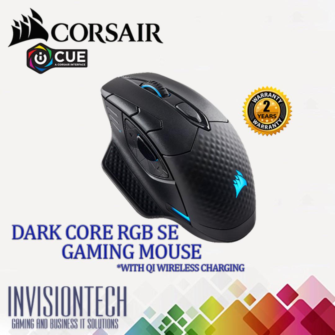 Corsair Dark Core Rgb Se Performance Wired Wireless Gaming Mouse Qi Wireless Charging Electronics Computer Parts Accessories On Carousell