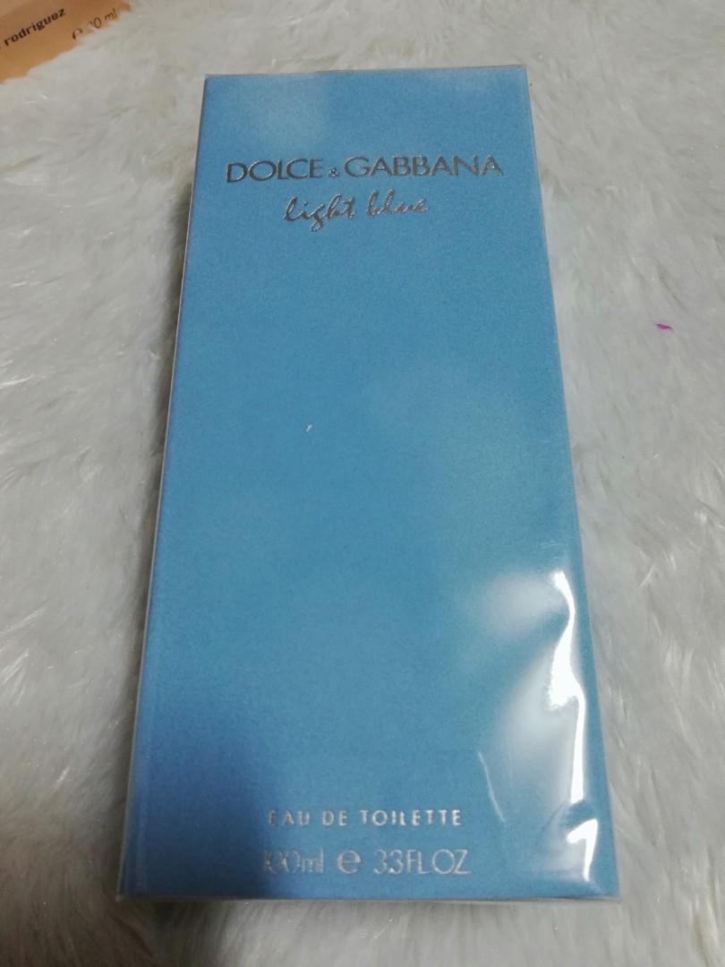 D&G light blue (Category: Vision Care) located in Quezon City. Submitted by irishlotosayat (Listing ID 185231951, Image 1). Description: 100ml 100% Authentic.