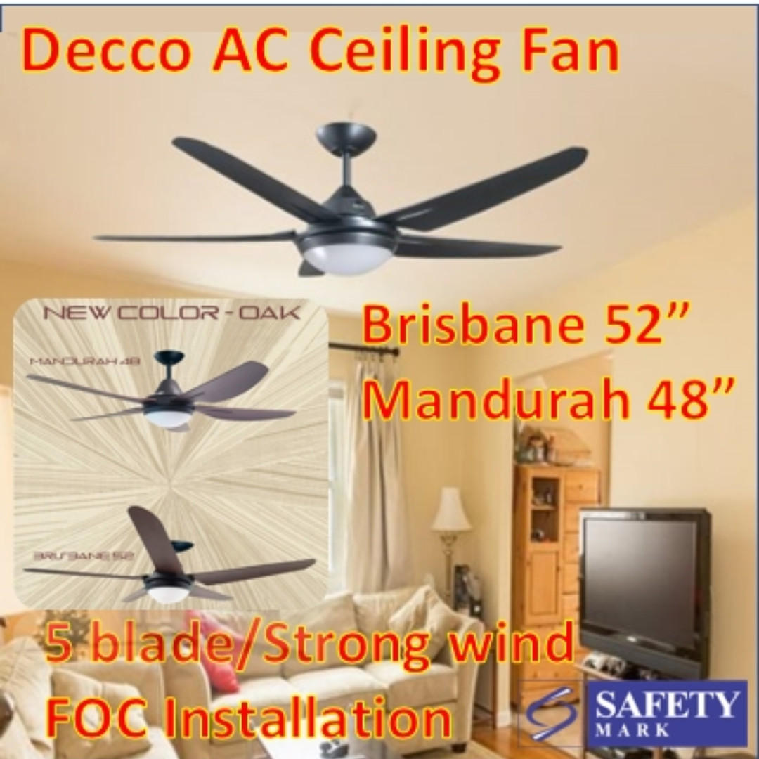 Free Installation Decco 52 48 Brisbane Mandurah 5 Blade