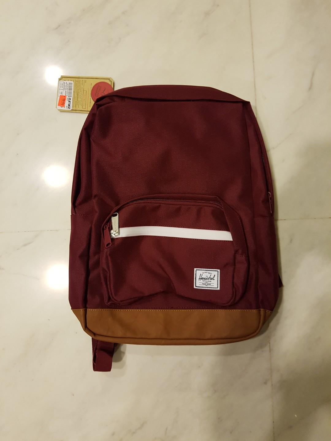 Herschel Pop Quiz Mid Volume Backpack Windsor Wine Women S Fashion Bags Wallets Backpacks On Carousell