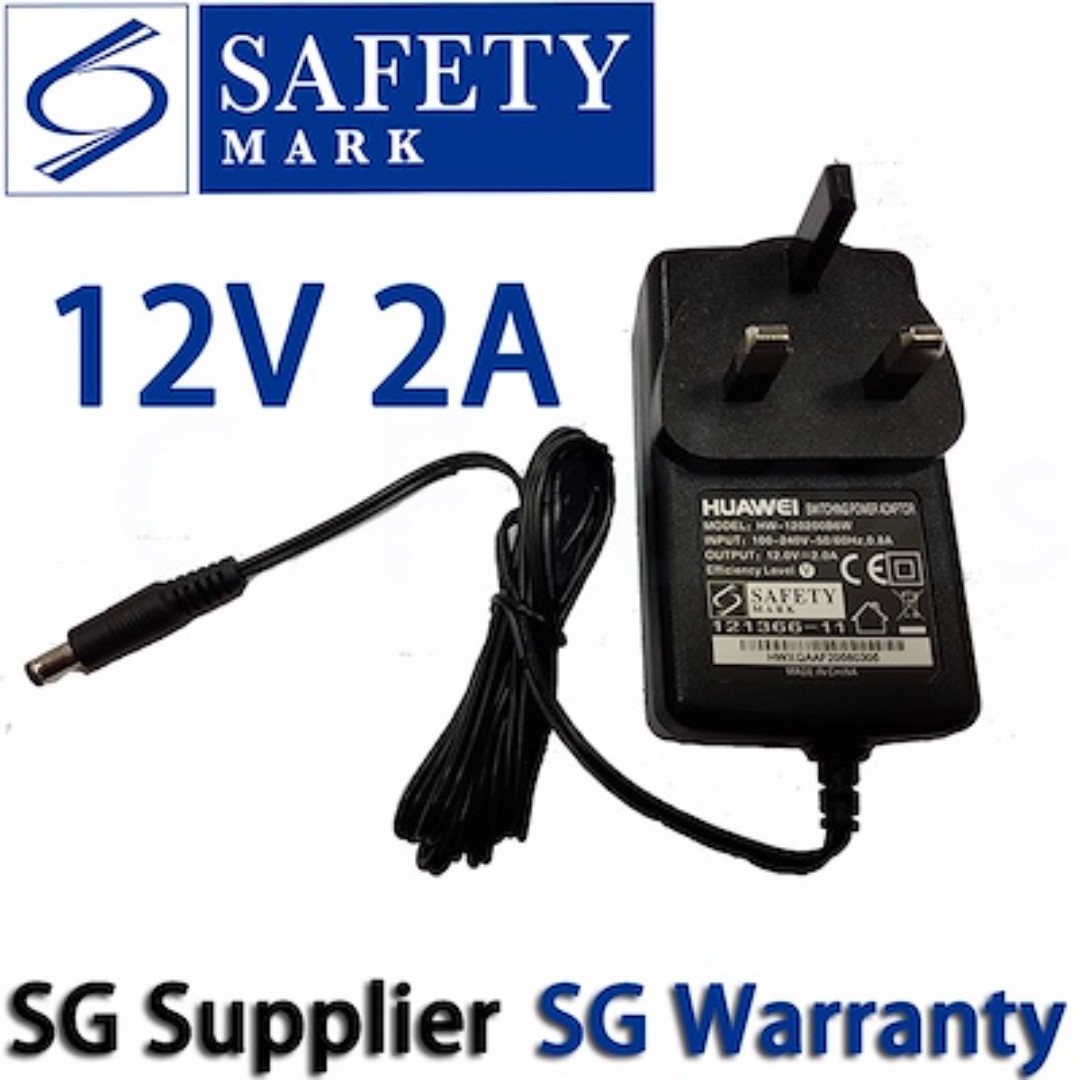 huawei safety mark approved power adapter 12v 2a 6 month warranty dc output 5 5 2 1