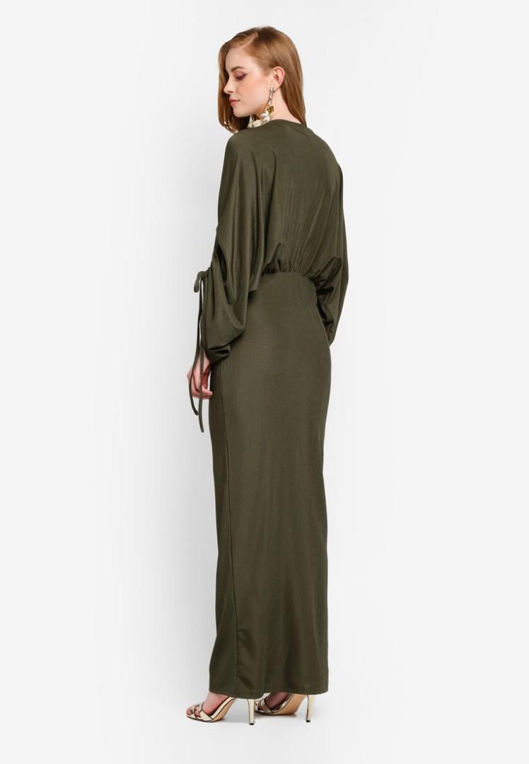 lubna drawstring wrap dress