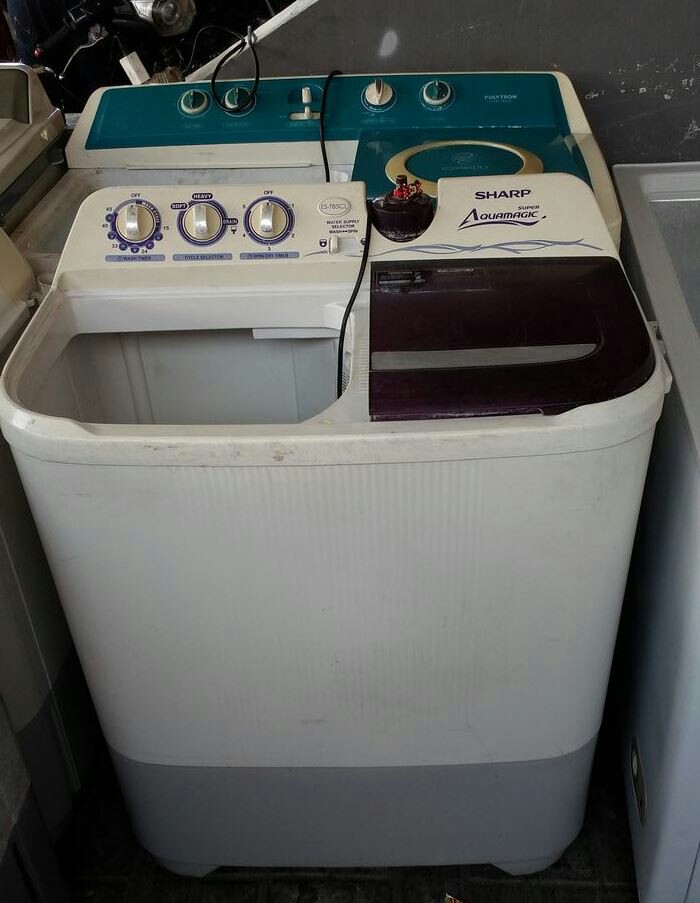Mesin Cuci 2 Tabung Sharp Super Aquamagic 8 5kg Serba Serbi Di Carousell Mesin cuci dengan kapasitas sebesar itu sangat ideal dimiliki oleh. mesin cuci 2 tabung sharp super aquamagic 8 5kg