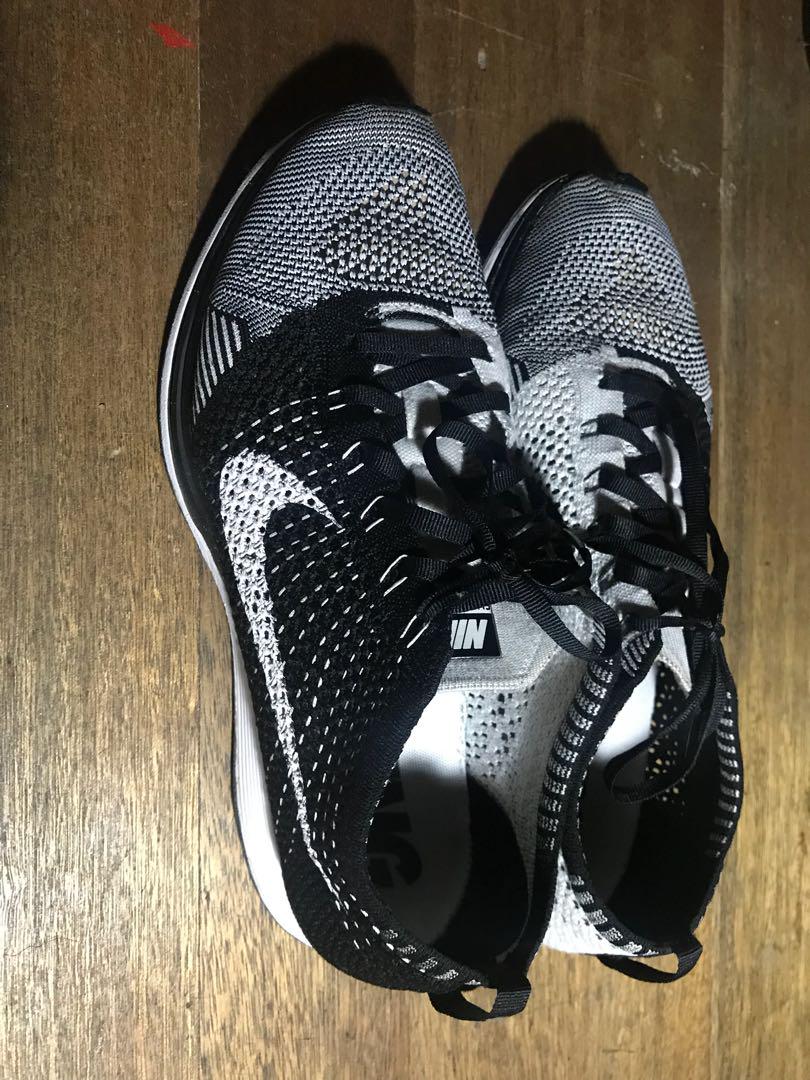flyknit racer orca white tongue
