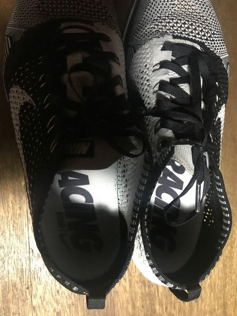 flyknit racer orca white tongue