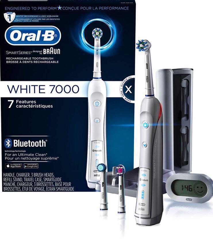 Oral B Electric Toothbrush White Pro 7000 Health Beauty Face Skin Care On Carousell