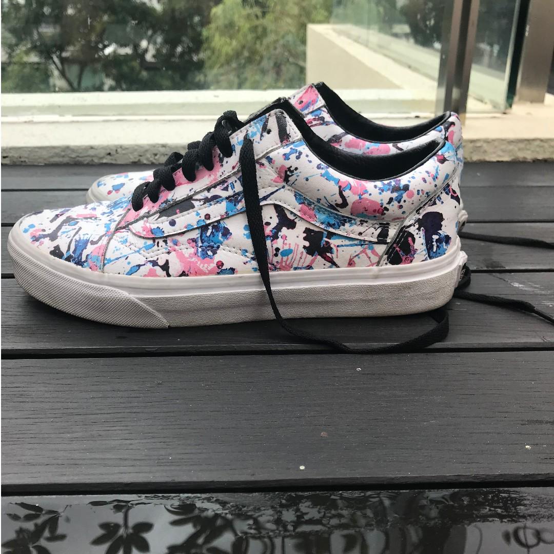vans old skool paint splatter