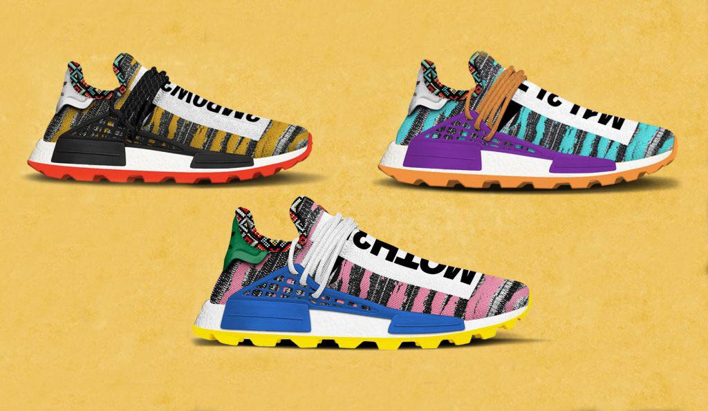 Pharrell x Adidas NMD Trail Afro Hu Pack All colours Men s