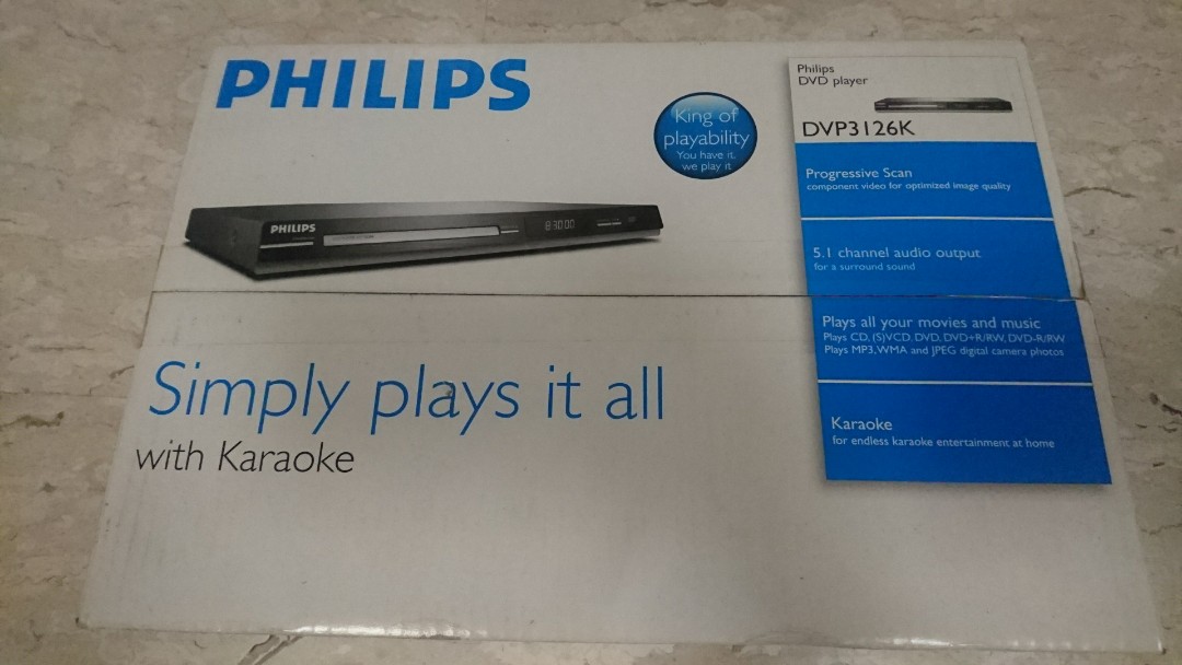 Philips DVD player DVP3126, TV & Home Appliances, TV & Entertainment