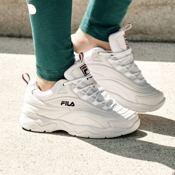 fila heritage ray low wmn white