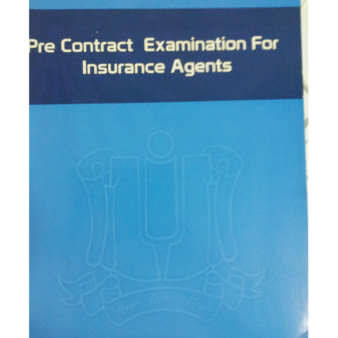 Pre Contract Examination For Insurance Agent The Malaysian Insurance Institute Books Stationery Textbooks Professional Studies On Carousell