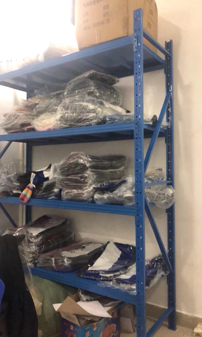 Secondhand warehouse boltless rack/rak kilang, Furniture & Home Living, Furniture, Shelves