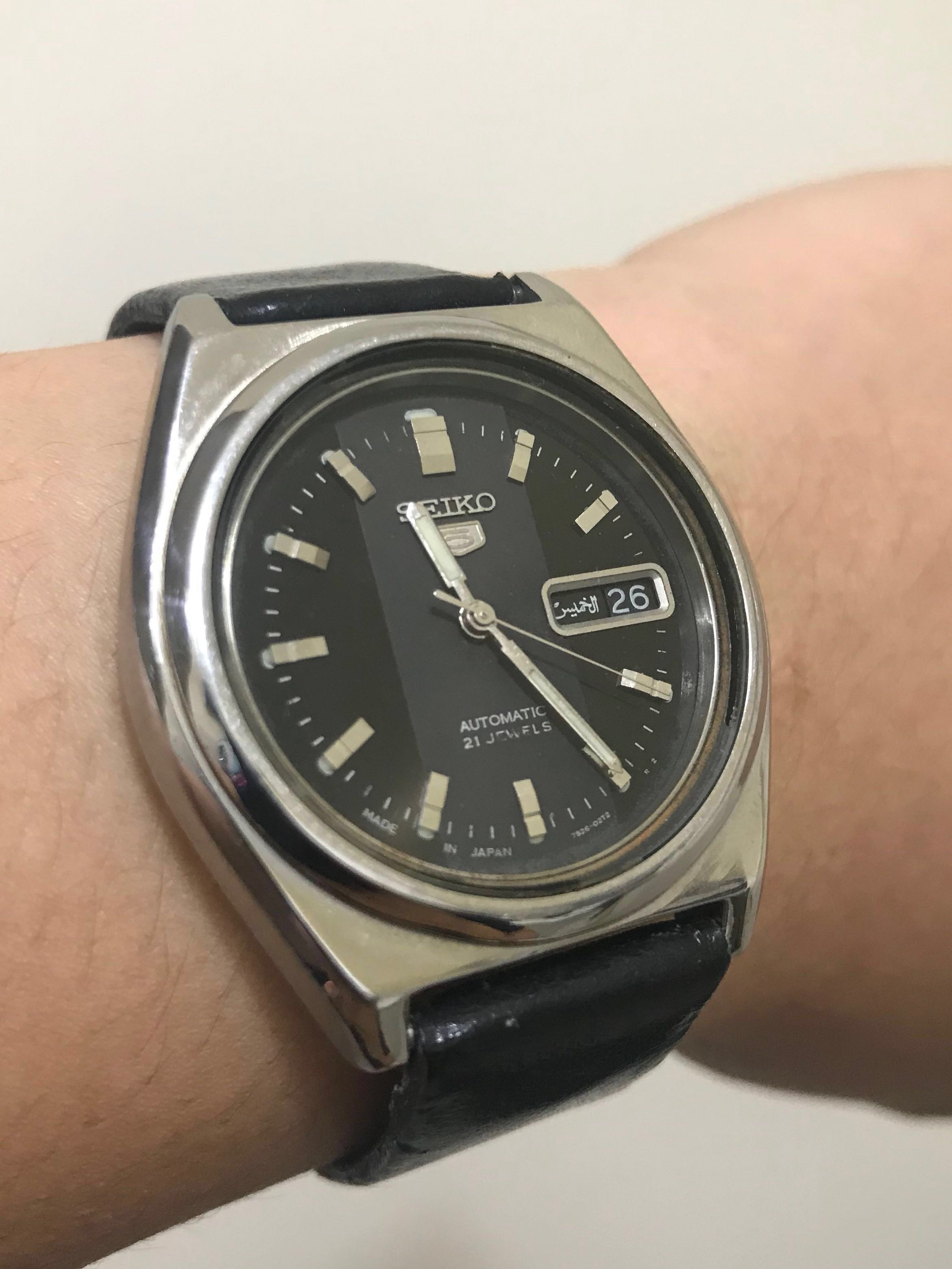 Seiko 5 arabic day date clearance
