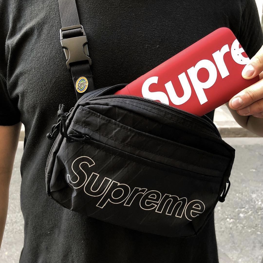 Supreme FW18 Shoulder Bag | Black, Men&#39;s Fashion, Bags & Wallets, Sling Bags on Carousell