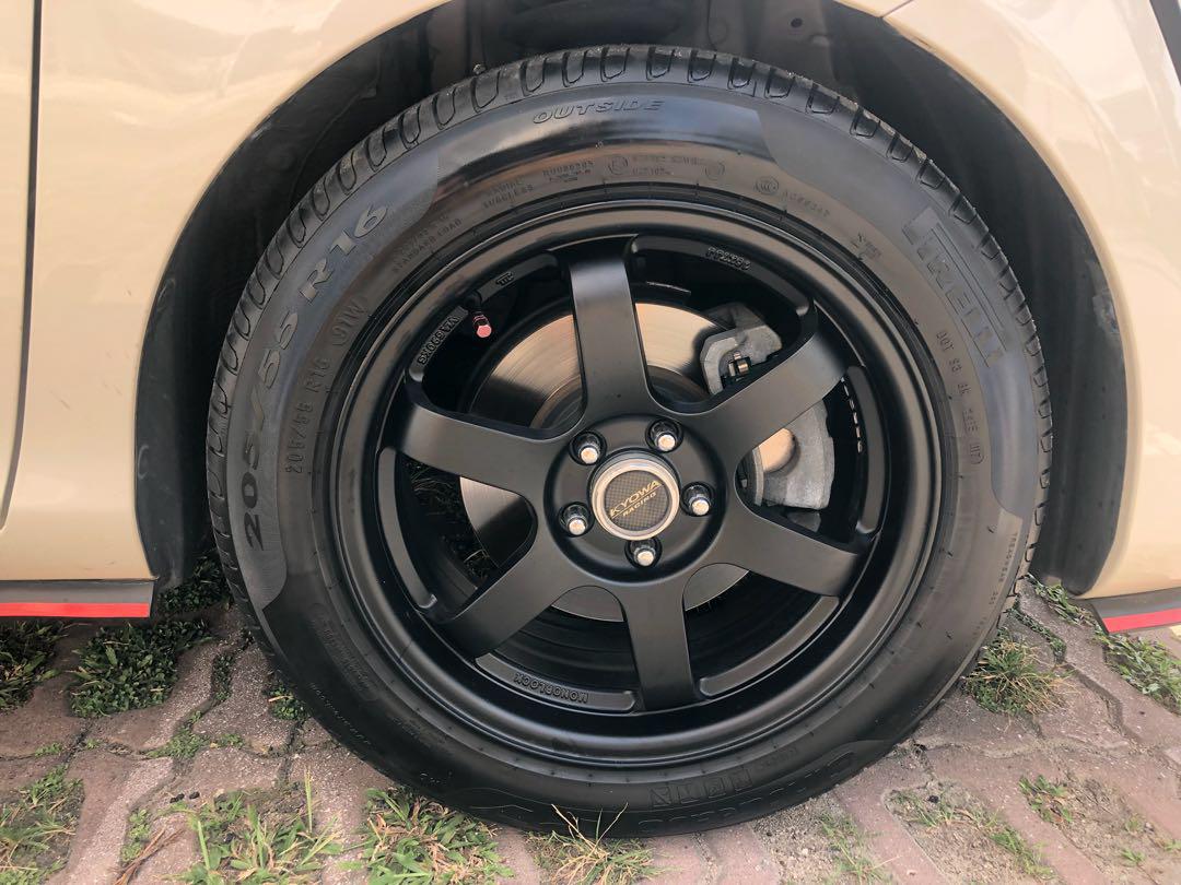 Te37 Rims And Pirelli Tyres Pcd 5x100 And 205 55 16 Car