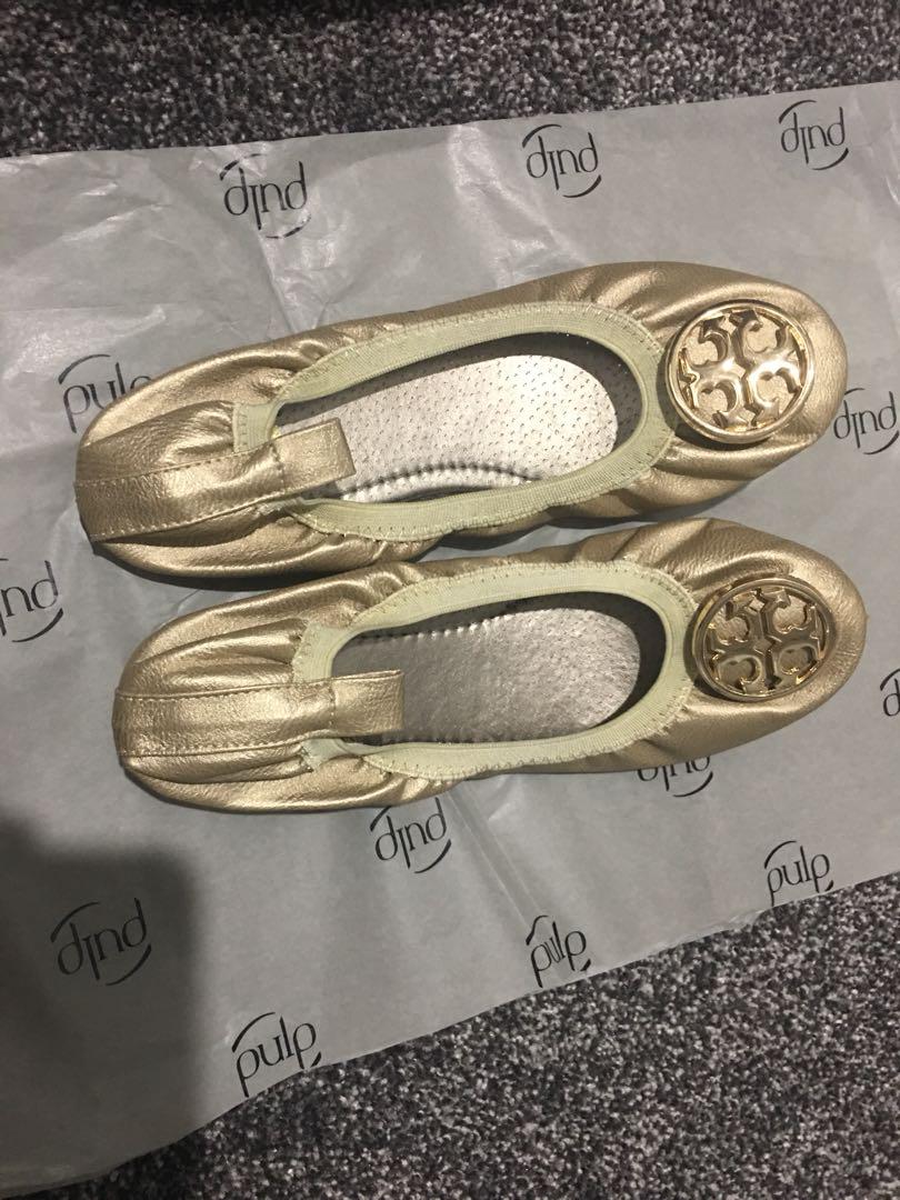 tory burch gold sandals sale