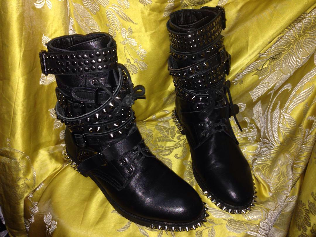 ysl studded boots