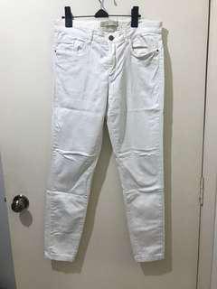 Zara White Denim Jeans