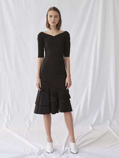 Collate the label v neck fitted top