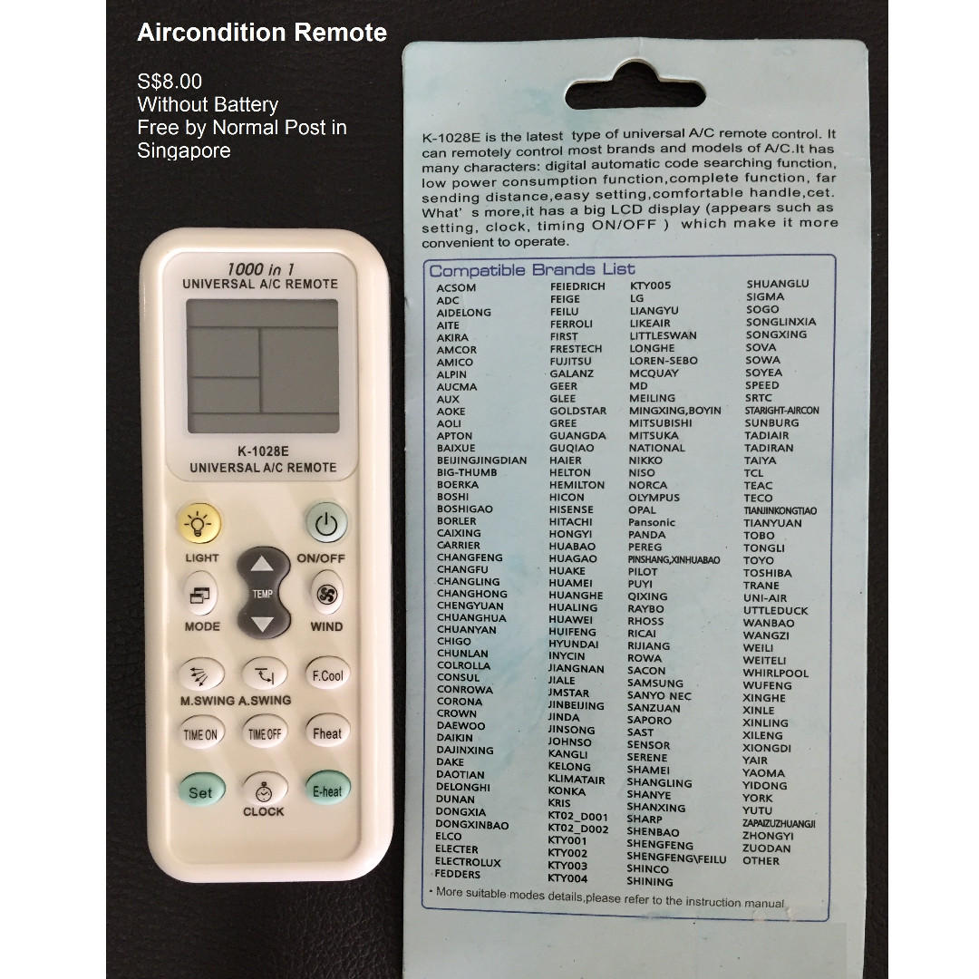 Universal ac remote 1000 in 1 deals