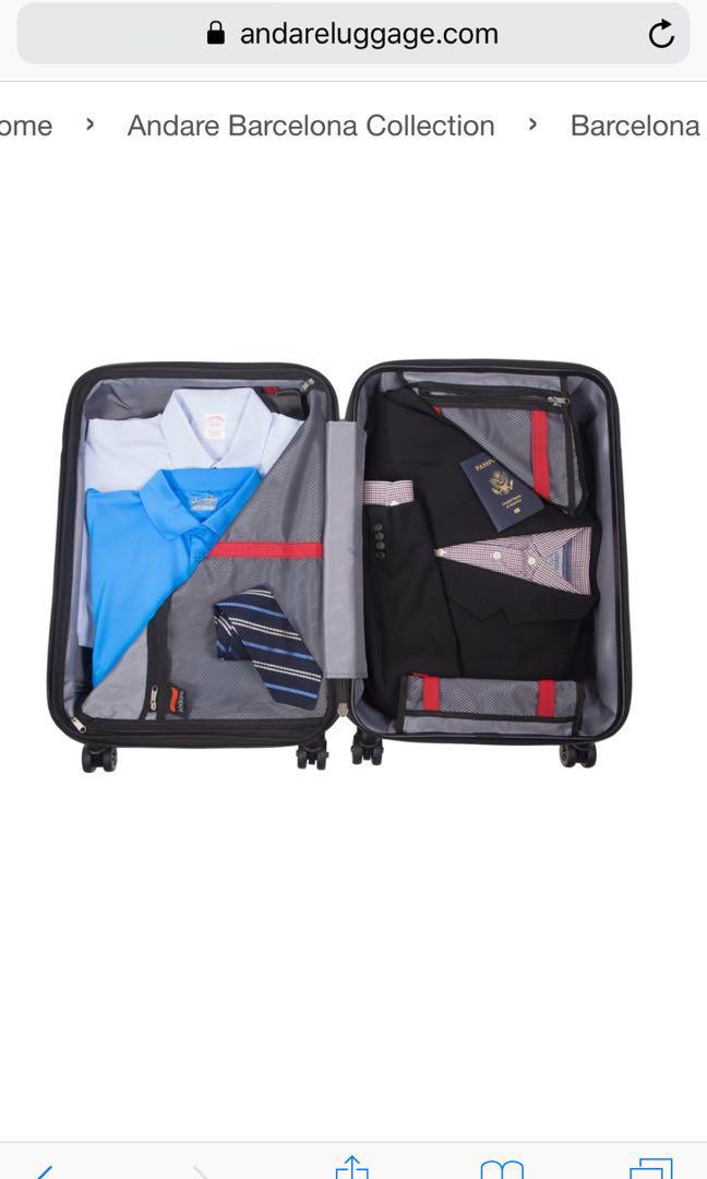 Andare Barcelona 20 luggage in Ruby color