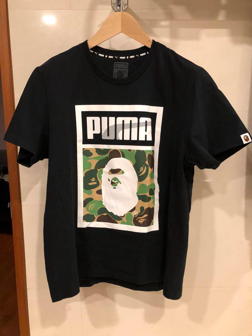 Bape X Puma Collaboration Tee, Fashion, Tops & Sets, Tshirts & Polo Shirts on Carousell