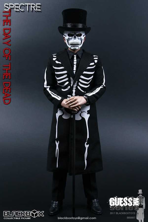 1/6 SCALE CUSTOM James Bond Spectre Halloween Skull Mask for 12" figure 